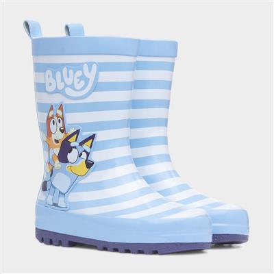 Kids Blue Stripe Welly