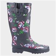Cotswold Blossom Womens Purple Floral Welly (Click For Details)