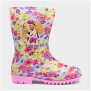 Paw Patrol Kids Pink Floral Welly (Click For Details)
