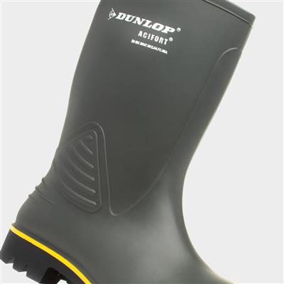Mens Green Heavy Duty Calf Welly B440631