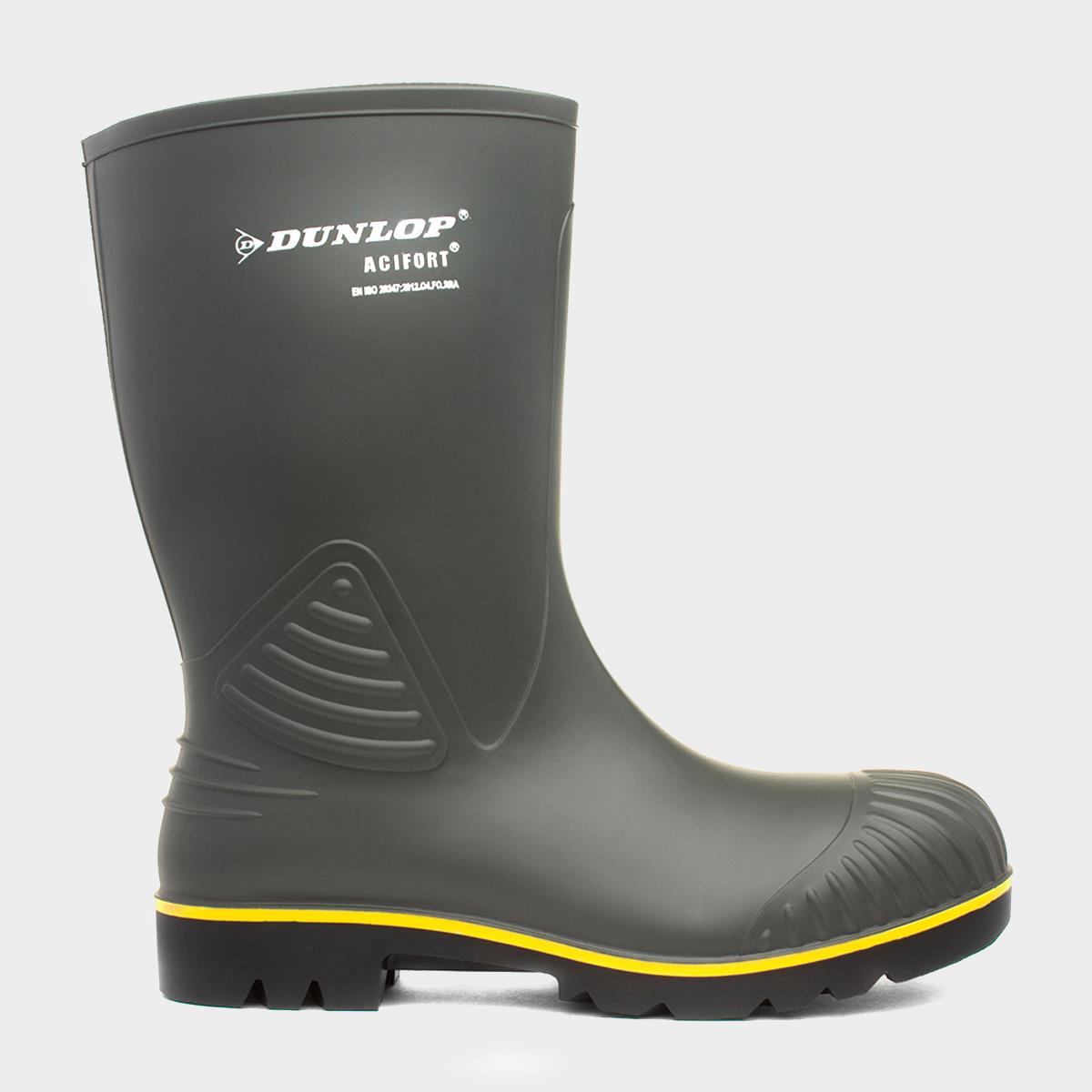 Mens Green Heavy Duty Calf Welly B440631