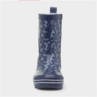 Kids Navy Welly