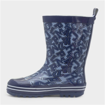 Kids Navy Welly