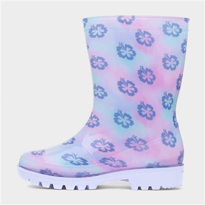 Kids Purple PVC Welly