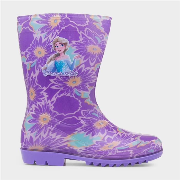 Disney Frozen Purple Kids Pvc Character Welly Size 30