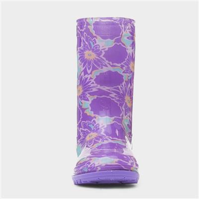 Kids Purple PVC Welly