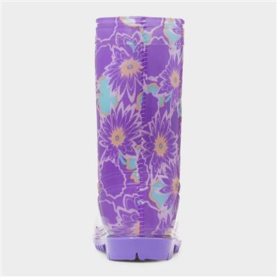 Kids Purple PVC Welly