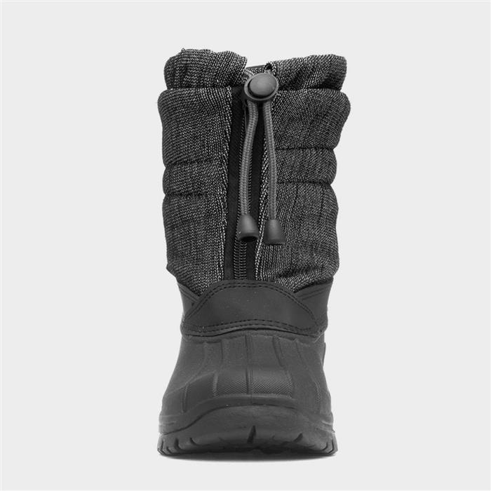 Bathford Kids Black Waterproof Snow Boot