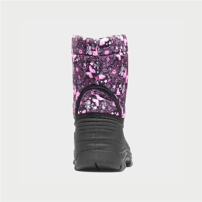 Iceberg Kids Pink Butterfly Snow Boot