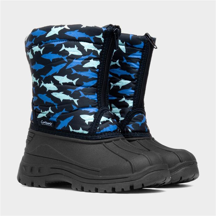 Iceberg Kids Blue Shark Snow Boot