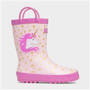 Cotswold Puddle Girls Pink Unicorn Print Welly (Click For Details)