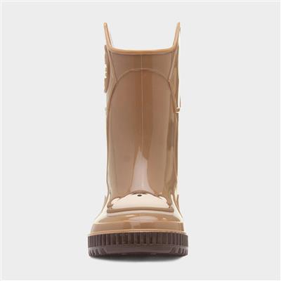 Kids Brown Monkey Welly