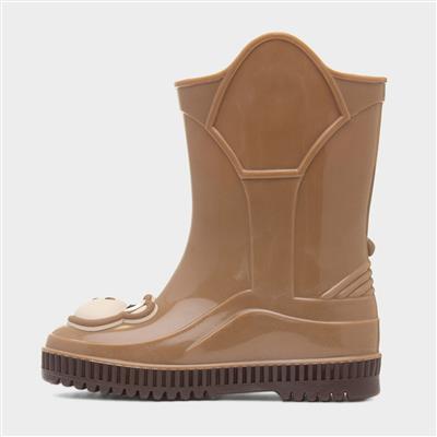 Kids Brown Monkey Welly