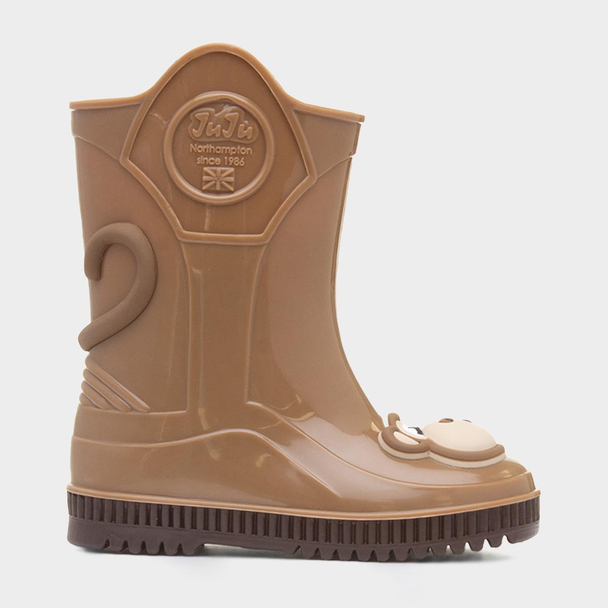 Kids Brown Monkey Welly
