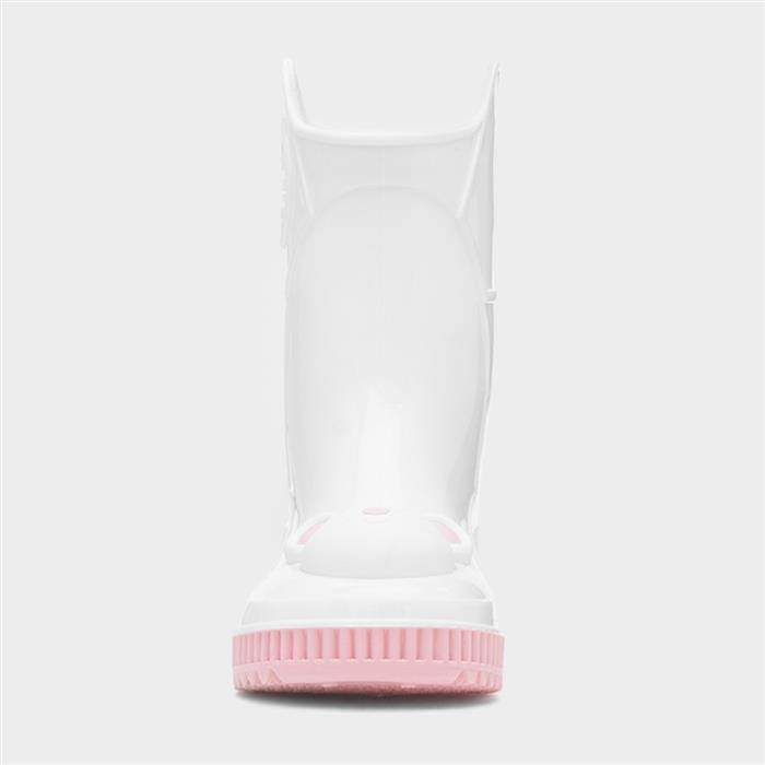 Kids White Mouse Welly