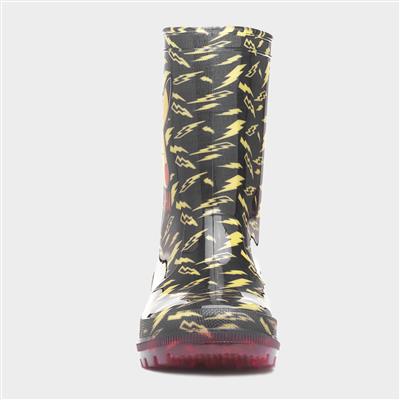 Ezra Kids Black PVC Welly