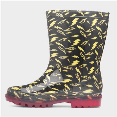 Ezra Kids Black PVC Welly