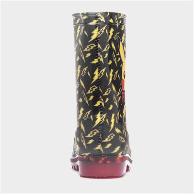 Ezra Kids Black PVC Welly