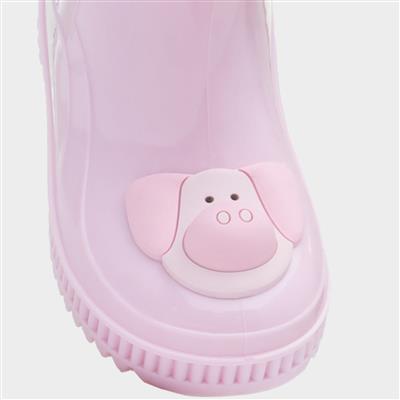 Kids Pink Pig Welly