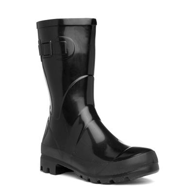 Womens Black Pull On Welly