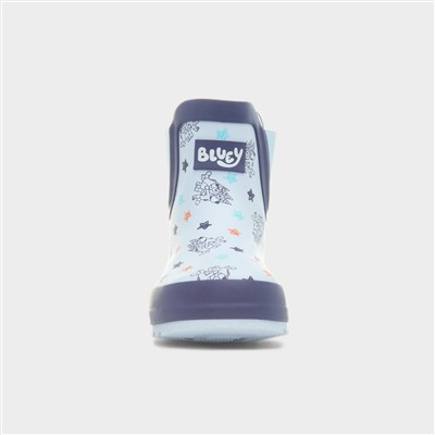 Kids Blue Star Short Ankle Chelsea Welly
