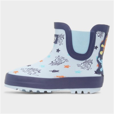 Kids Blue Star Short Ankle Chelsea Welly