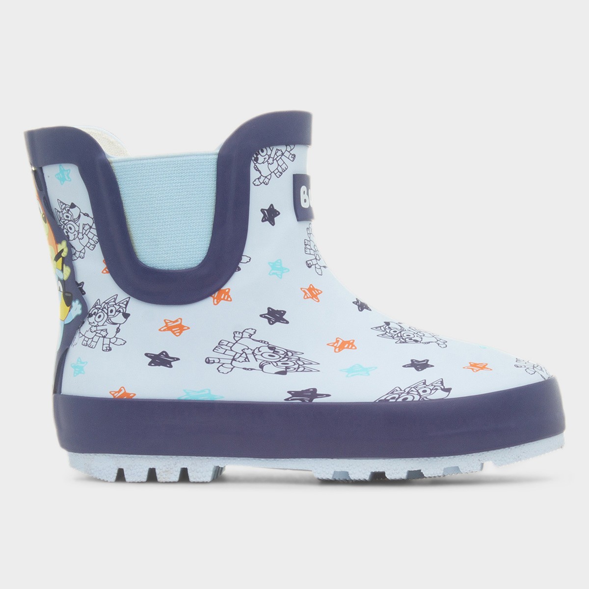 Kids Blue Star Short Ankle Chelsea Welly