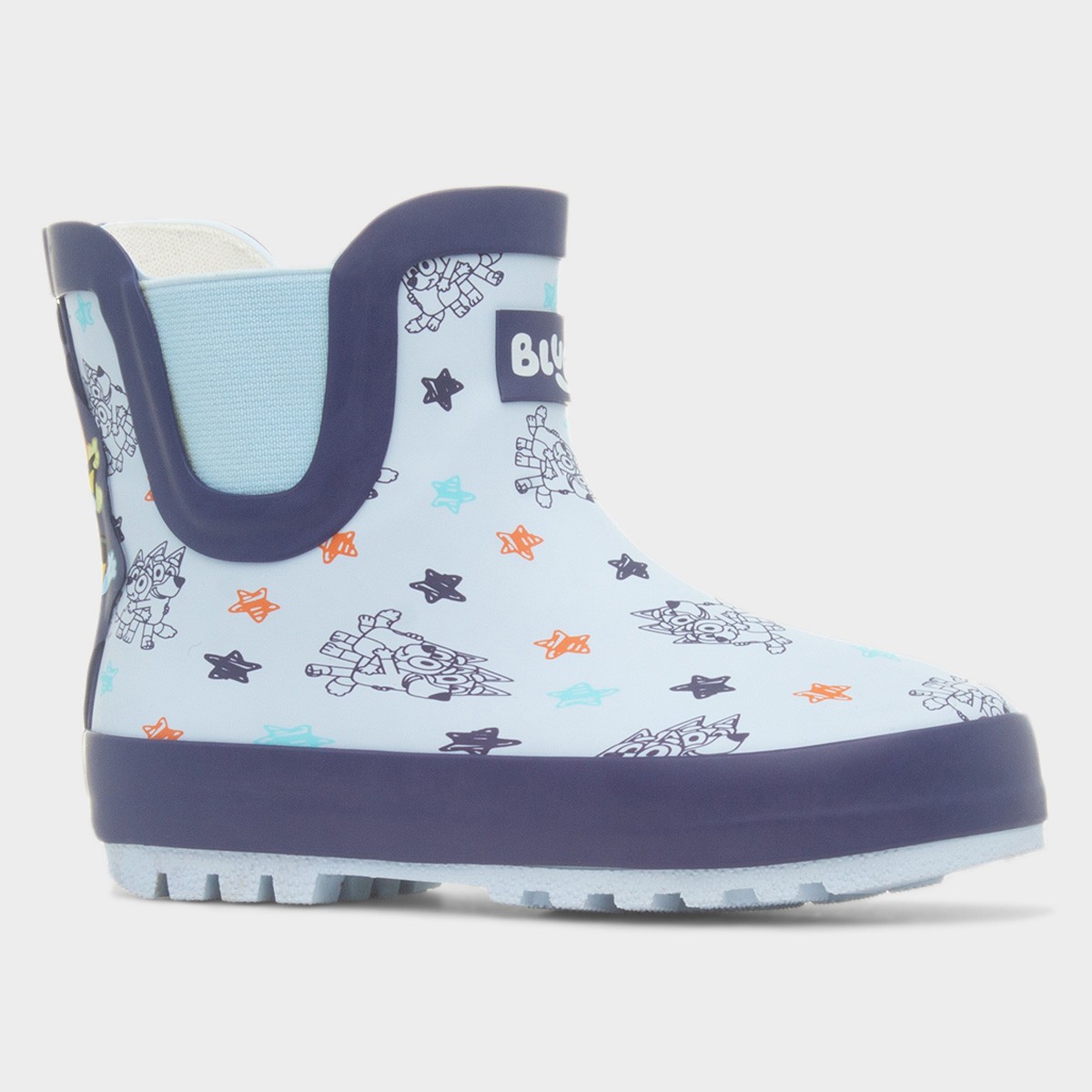 Kids Blue Star Short Ankle Chelsea Welly