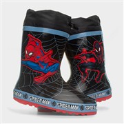 Spider-Man Kids Black Faux Fur Lined Welly (Click For Details)