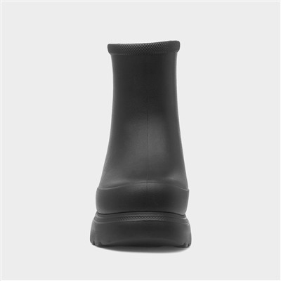 Dream Womens Black Chunky Welly
