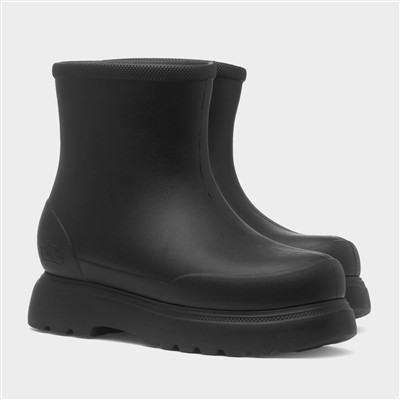Dream Womens Black Chunky Welly
