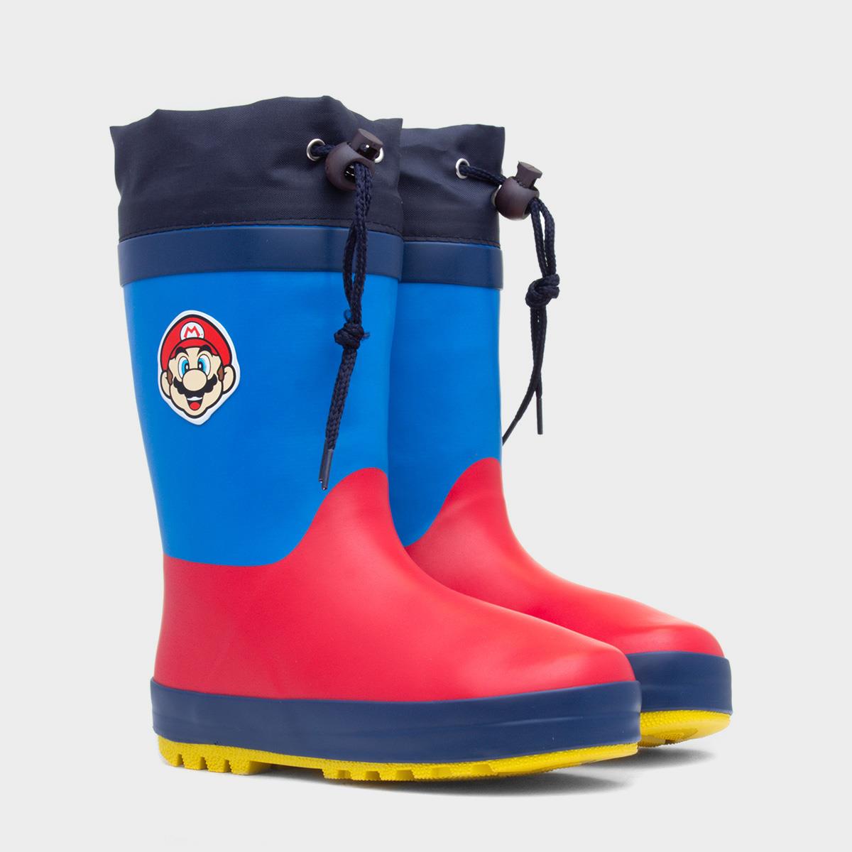 Super Mario Kids Multi Warm Lined Welly 79979 Shoe Zone