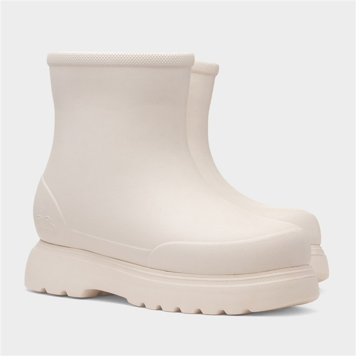 Dream Womens White Lightweight Chunky Welly