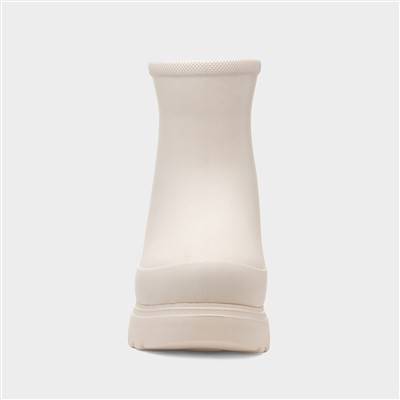 Dream Womens White Chunky Welly