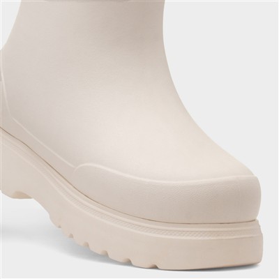 Dream Womens White Chunky Welly