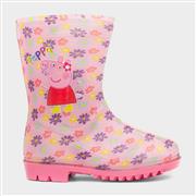 Peppa Pig Kids Pink Flower Welly (Click For Details)