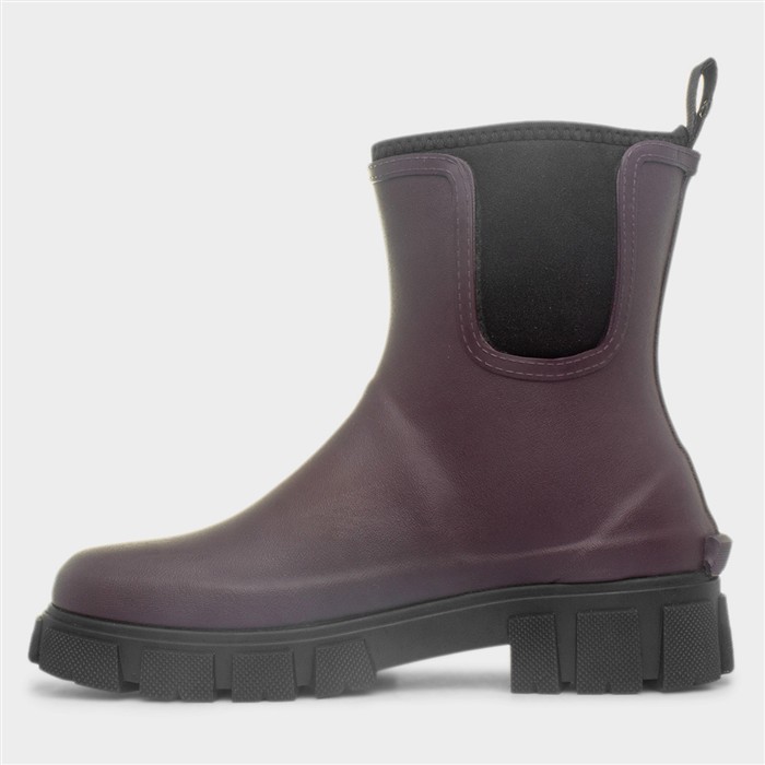 Lake Womens Plum Welly Ankle Boot