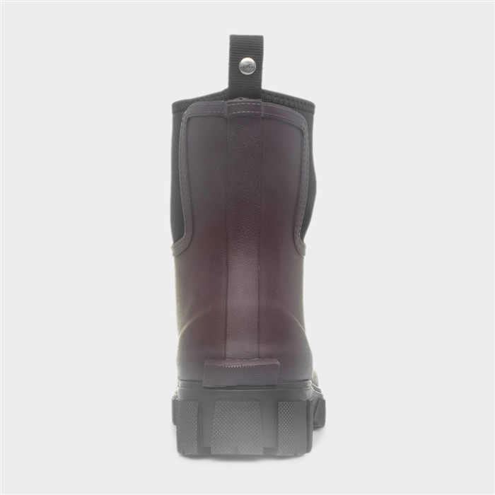Lake Womens Plum Welly Ankle Boot