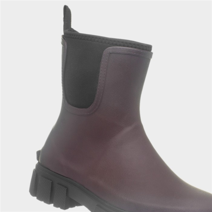 Lake Womens Plum Welly Ankle Boot