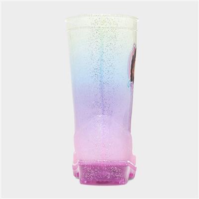 Girls Multi Light Up Welly