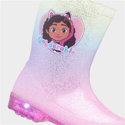 Girls Multi Light Up Welly