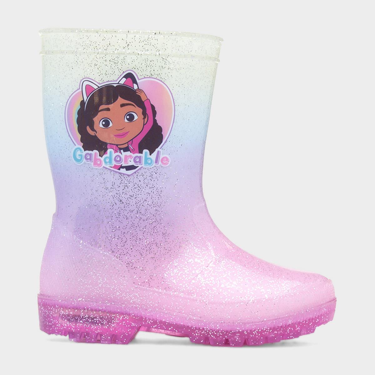 Girls Multi Light Up Welly