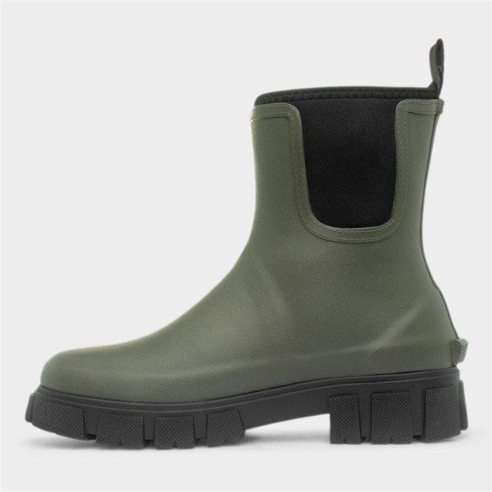 Lake Womens Khaki Green Welly Boots
