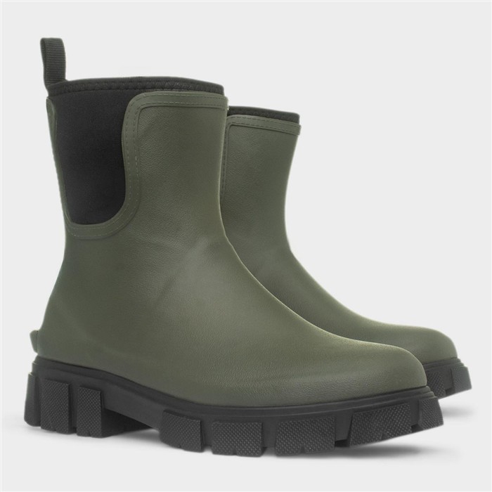 Lake Womens Khaki Green Welly Boots