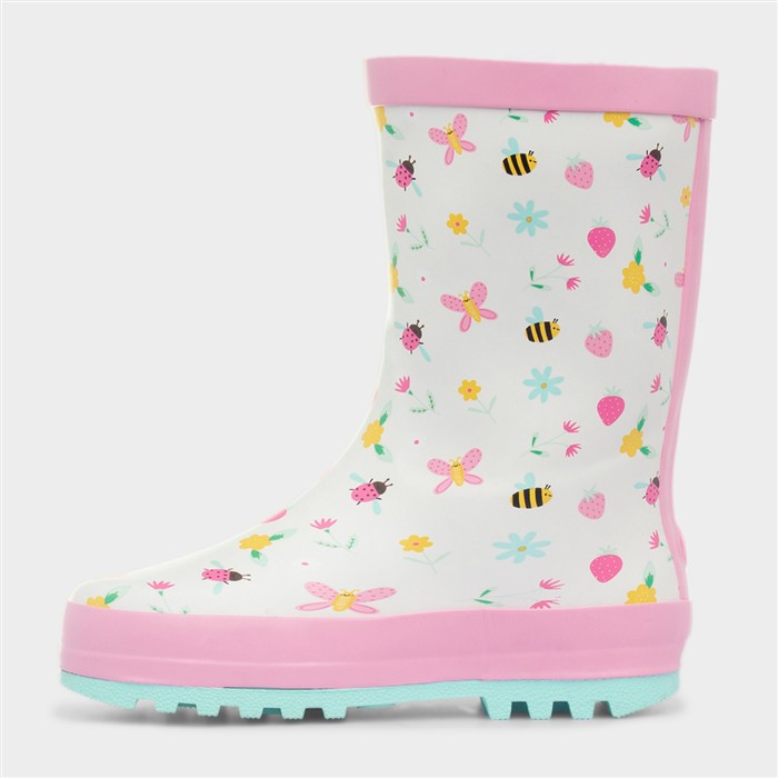 Dione Kids Cream Welly Boot