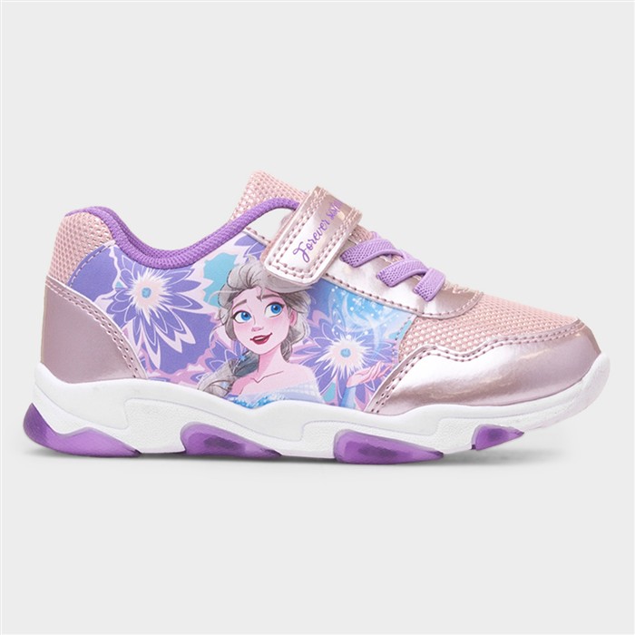 Disney Frozen Purple Kids Light Up Trainers Size 30