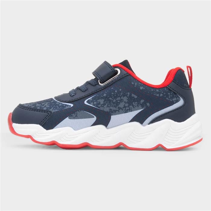 Kids' Navy Easy Fasten Light Up Trainer