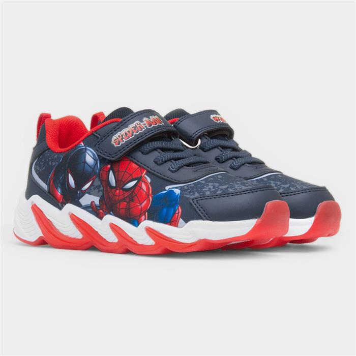 Kids' Navy Easy Fasten Light Up Trainer