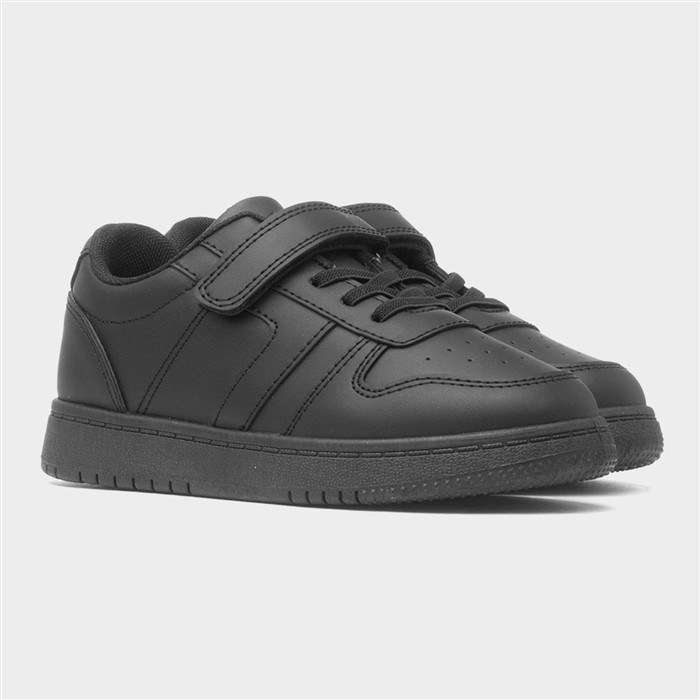 Kids Black Easy Fasten Strap Trainer