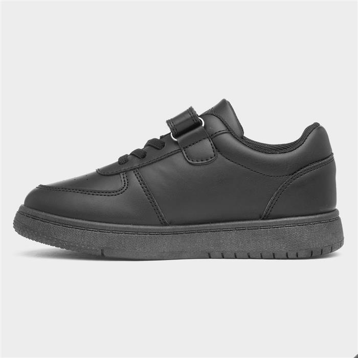 Kids Easy Fasten Trainer in Black